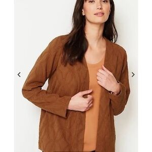 Pure Jill Textured Clip-Jacquard Jacket 100% Cotton